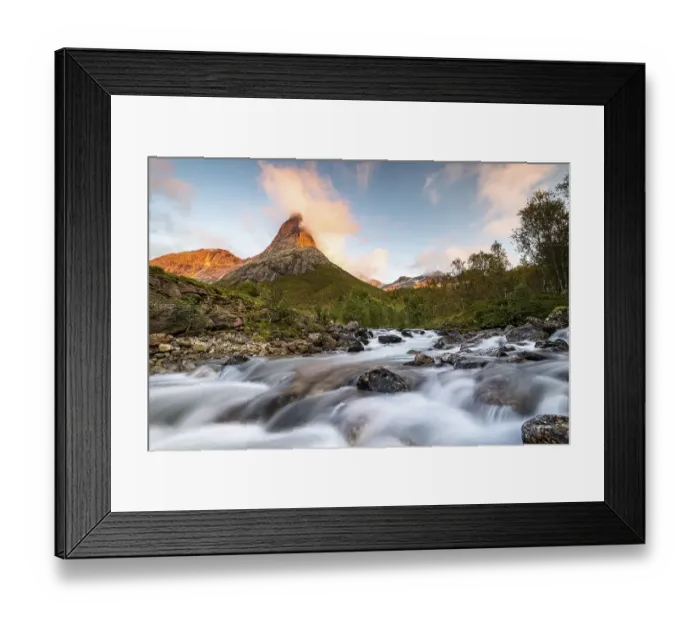 Framed Print : Stetind at sunset, Norwegian national mountain