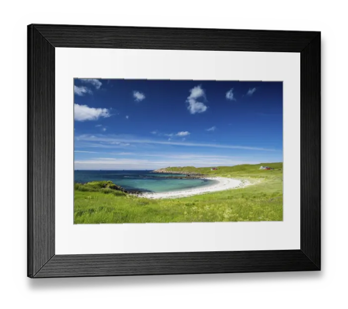 Framed Print : Beach in the fishing village of Hovden Framed Print : Beach in the fishing village of Hovden