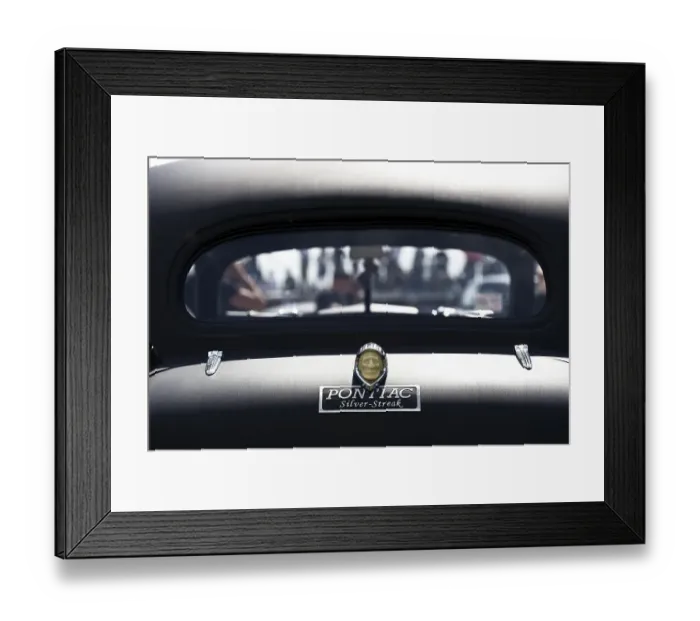Framed Print : Rear view of a Pontiac classic car