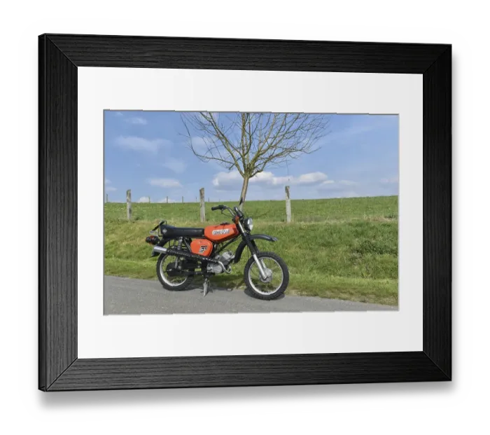 Framed Print : Vintage moped from the GDR Simson S51