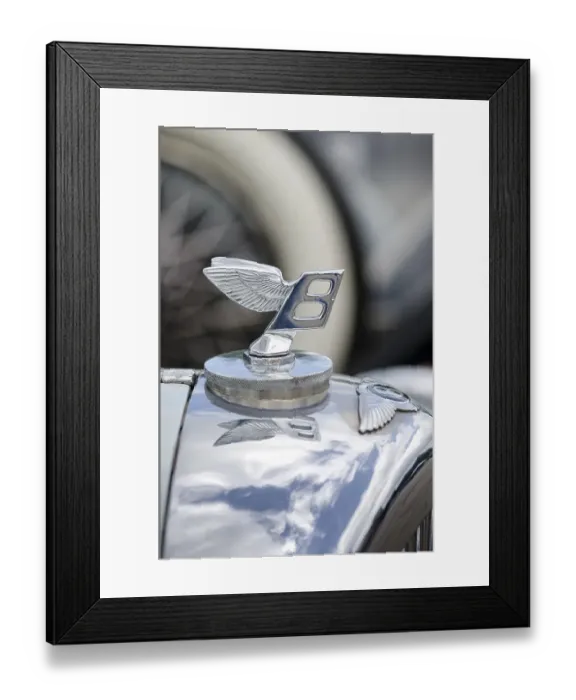 Framed Print : Flying B, Bentley hood ornament
