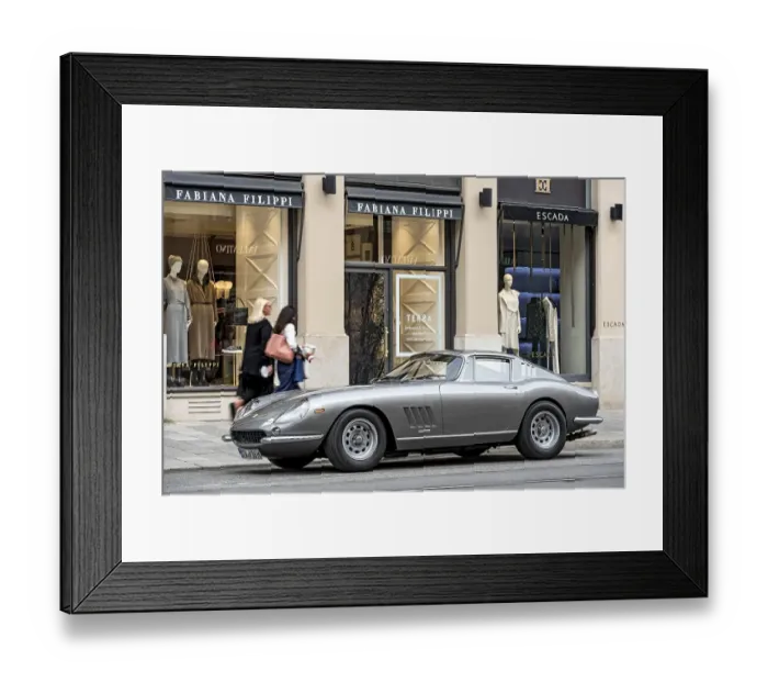 Framed Print : Parked vintage sports car Ferrari 275 GTB4 Framed Print : Parked vintage sports car Ferrari 275 GTB4