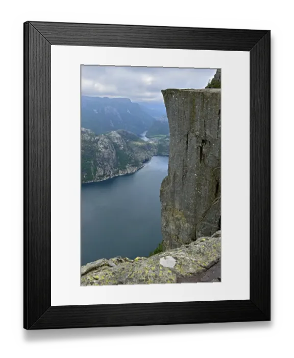 Framed Print : The Lysefjord, the Pulpit Rock on the right