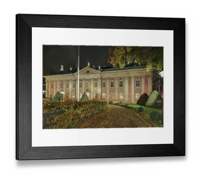Framed Print : Riddarhuset Adolshaus, illuminated