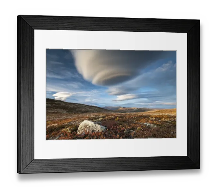 Framed Print : Autumnal Tundral landscape in Dovrefjell