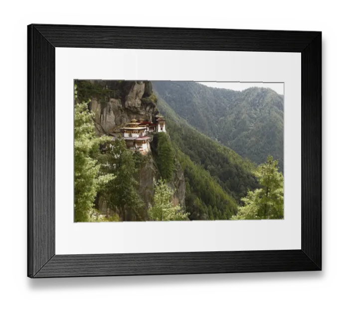 Framed Print : Tiger's Nest Monastery in the cliffside of Paro valley