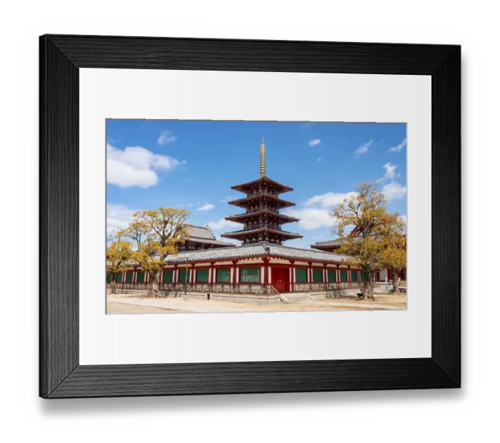 Framed Print : Shitennoji with five-storey pagoda Framed Print : Shitennoji with five-storey pagoda