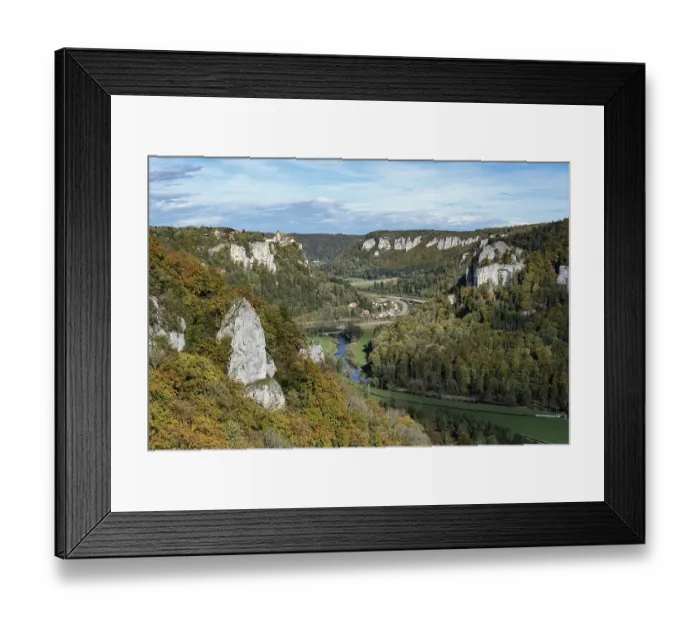 Framed Print : View from the Eichfelsen into Upper Danube Valley