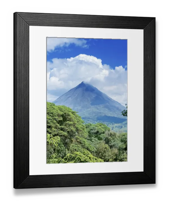 Framed Print : Arenal volcano behind tropical forest Framed Print : Arenal volcano behind tropical forest