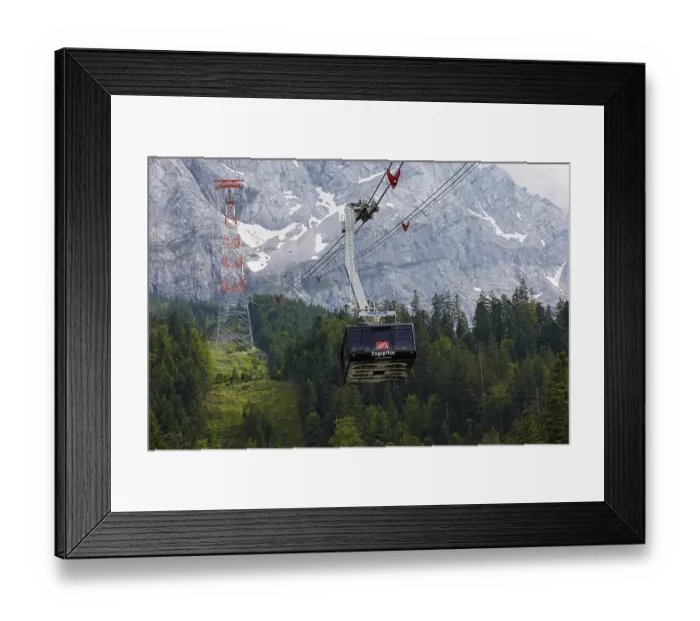 Framed Print : Zugspitze cable car, Grainau, Upper Bavaria Framed Print : Zugspitze cable car, Grainau, Upper Bavaria