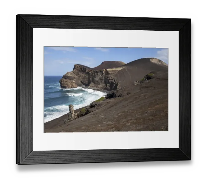 Framed Print : Volcanic landscape, Vulcao dos Capelinhos