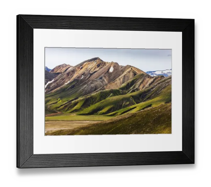Framed Print : Coloured rhyolite mountains, Landmannalaugar