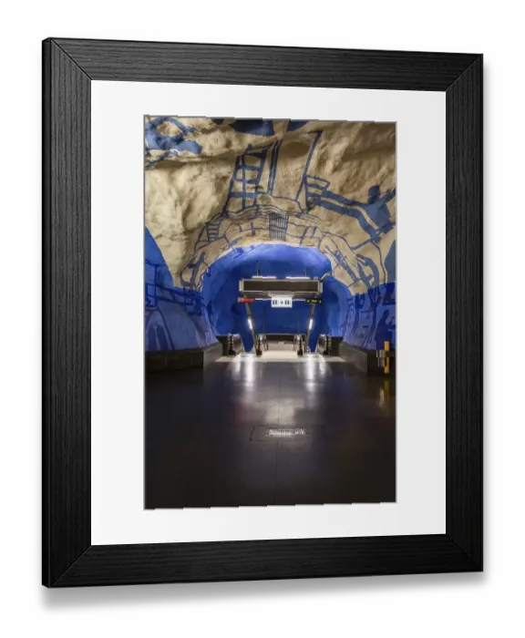 Framed Print : Subway station T-Centralen, Tunnelbana