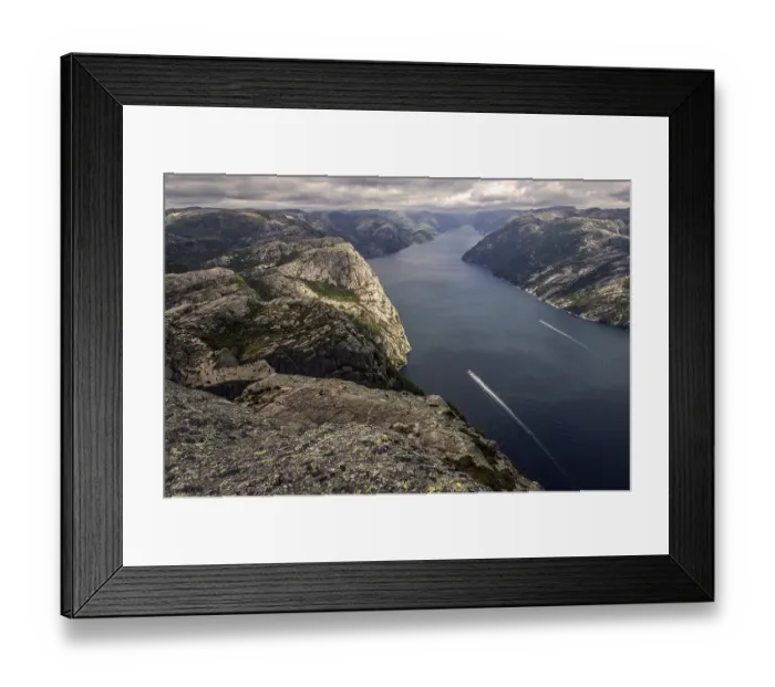 Framed Print : Preikestolen, Pulpit Rock at Lysefjord