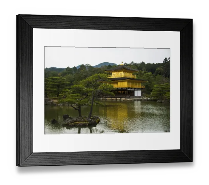 Framed Print : Kinkaku-ji or Golden Pavilion, Buddhist temple
