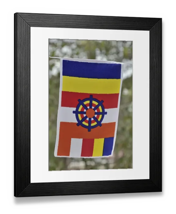 Framed Print : International Buddhist flag, Jaya Sri Maha Bodhi Framed Print : International Buddhist flag, Jaya Sri Maha Bodhi