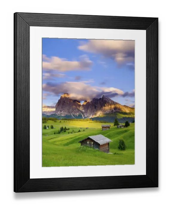 Framed Print : Alpe di Siusi mountain pasture Framed Print : Alpe di Siusi mountain pasture