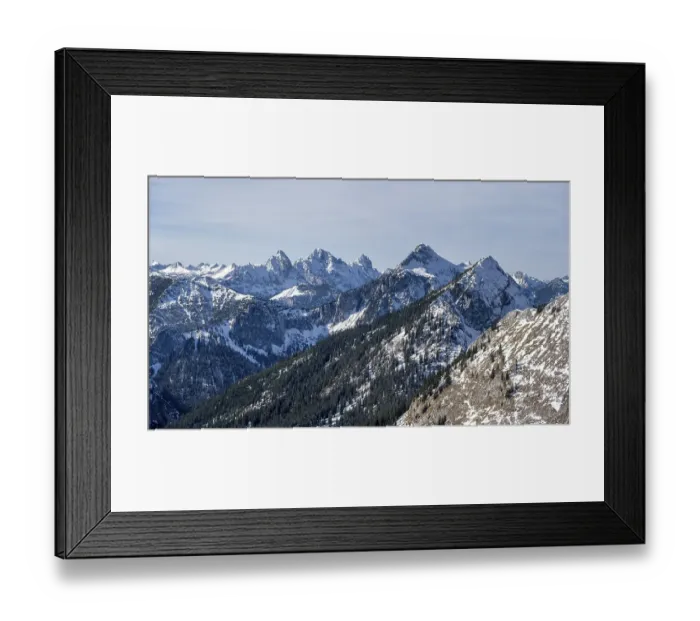 Framed Print : View of Tannheimer Berge with Gimpel and Rote Flueh
