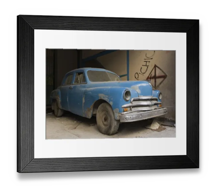 Framed Print : Classic car parked in the streets of Havana Framed Print : Classic car parked in the streets of Havana