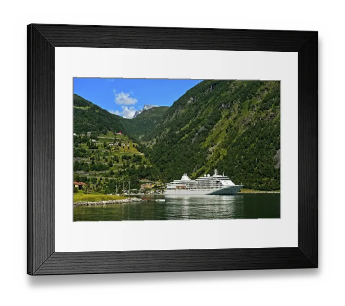 Framed Print : Cruise ship MS Silver Whisper in the Geirangerfjord