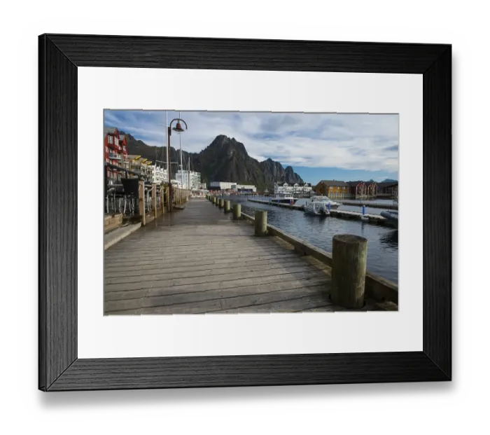 Framed Print : Harbour, Svolvaer, Vagan, Lofoten, Norway, Europe