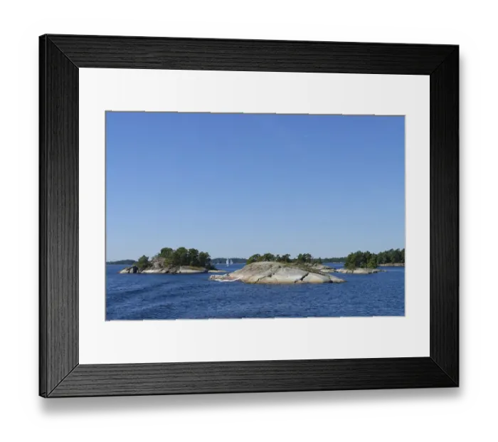 Framed Print : Rocks in the Baltic Sea, small archipelago