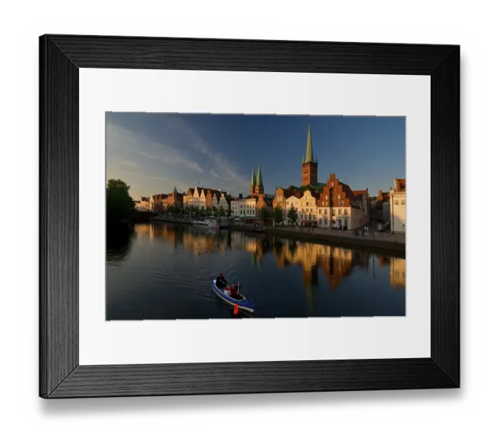 Framed Print : Evening mood, Luebeck, Schleswig-Holstein Framed Print : Evening mood, Luebeck, Schleswig-Holstein