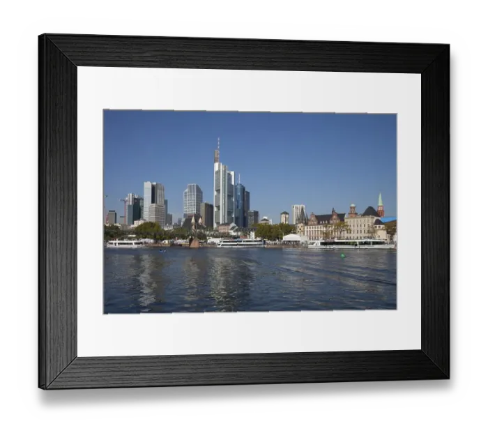 Framed Print : Skyline, Financial District, river Main