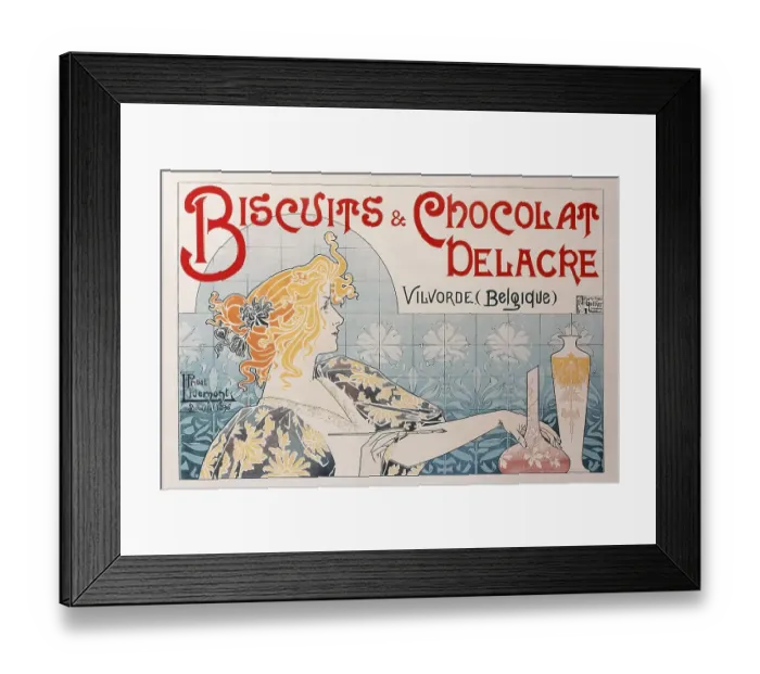 Framed Print : Female figure, Art Nouveau style