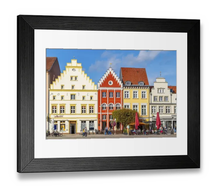 Framed Print : Architecture on the historic market square with town houses