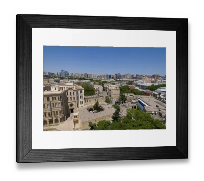 Framed Print : View over Baku, panoramic view Framed Print : View over Baku, panoramic view