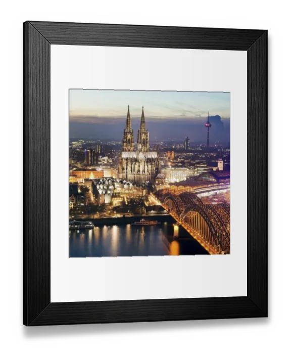 Framed Print : Cityscape with Cologne Cathedral