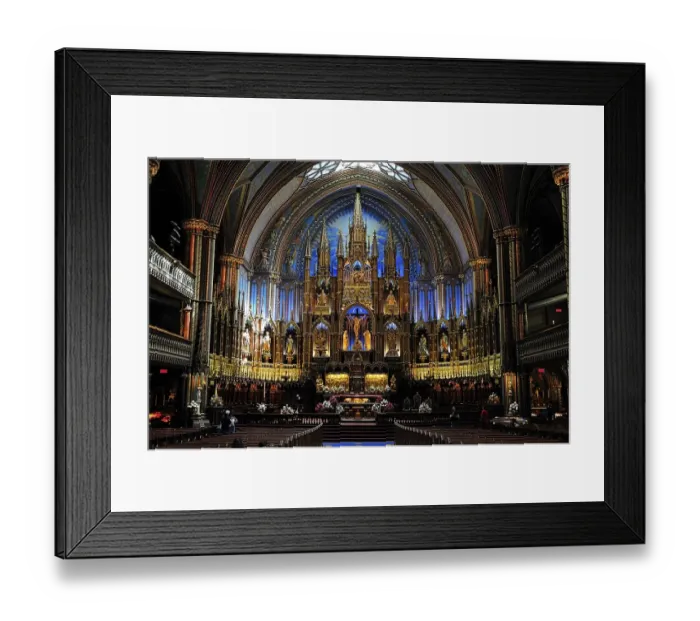 Framed Print : The Basilica of Notre Dame in the old town of Montreal Framed Print : The Basilica of Notre Dame in the old town of Montreal