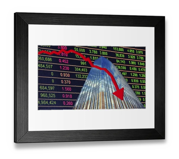 Framed Print : Symbol photo, office property, financial economy
