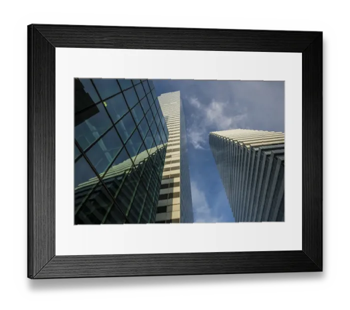 Framed Print : Modern architecture, high-rise buildings