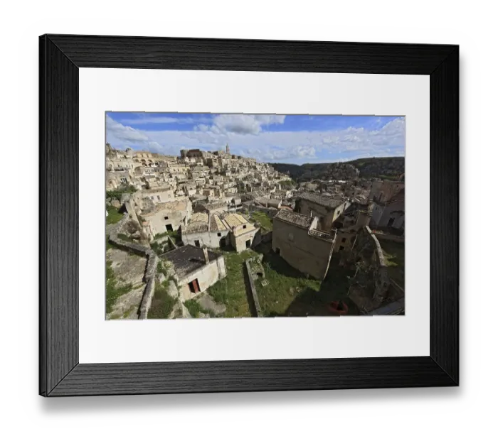 Framed Print : Old town, Sassi, Sassi di Matera cave settlements Framed Print : Old town, Sassi, Sassi di Matera cave settlements
