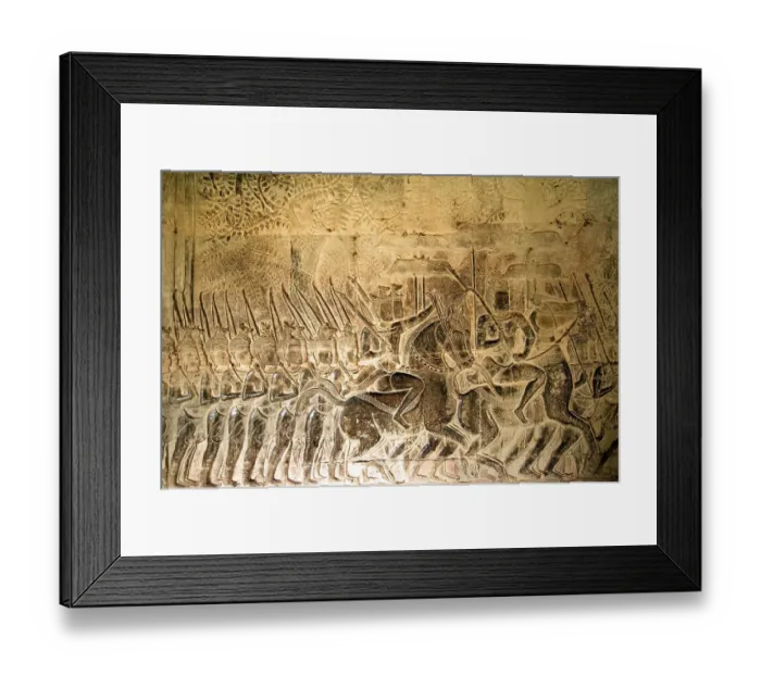 Framed Print : Army of King Suryavarman II in movement Framed Print : Army of King Suryavarman II in movement