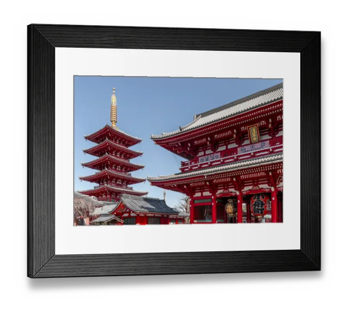 Framed Print : HOzOmon Gate and Five-Story Pagoda of Sensoji Framed Print : HOzOmon Gate and Five-Story Pagoda of Sensoji
