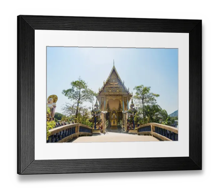 Framed Print : Wat Plai Laem Temple in Ban Bo Phut