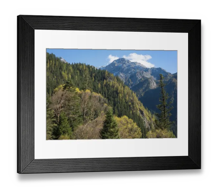 Framed Print : Mountain landscape, Jiuzhaigou National Park Framed Print : Mountain landscape, Jiuzhaigou National Park