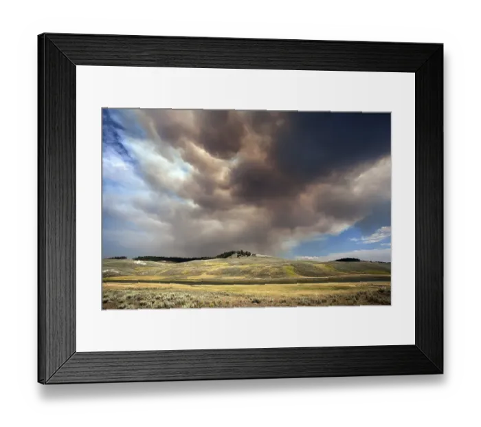 Framed Print : Smoke Clouds, Forest Fire, Yellowstone National Park Framed Print : Smoke Clouds, Forest Fire, Yellowstone National Park