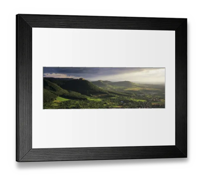 Framed Print : Stormy atmosphere above the castle ruins of Hohenneuffen Framed Print : Stormy atmosphere above the castle ruins of Hohenneuffen