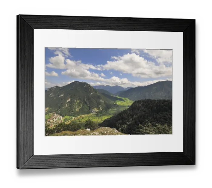 Framed Print : View from the summit of the Kofel (1342 m) near Oberammergau to the southeast