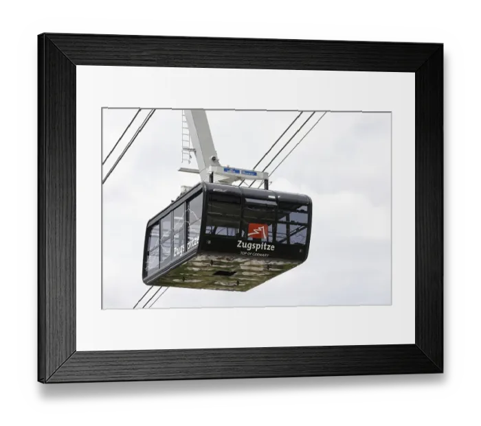 Framed Print : Gondola of the Zugspitze cable car