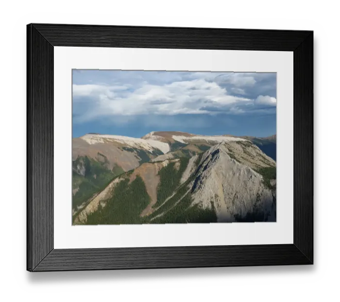 Framed Print : Mountainous landscape with peaks