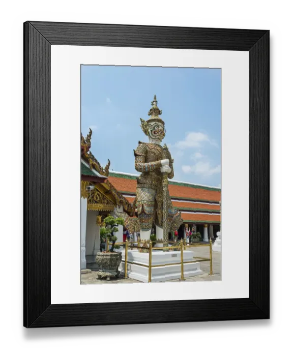 Framed Print : Yak, Dschak, guardian at temple entrance