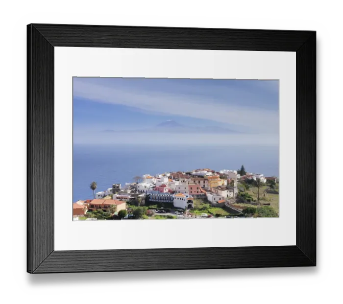 Framed Print : View of Agulo, Tenerife and Teide Framed Print : View of Agulo, Tenerife and Teide