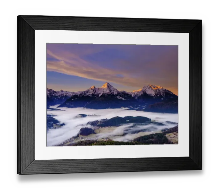 Framed Print : Sunrise at the peaks of the Steinernes Meer Framed Print : Sunrise at the peaks of the Steinernes Meer