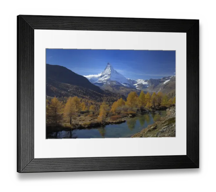 Framed Print : The Grindjisee with the Matterhorn in the background
