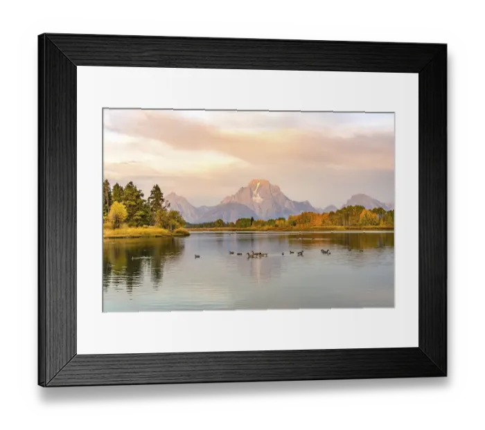 Framed Print : Mount Moran reflected in Snake River